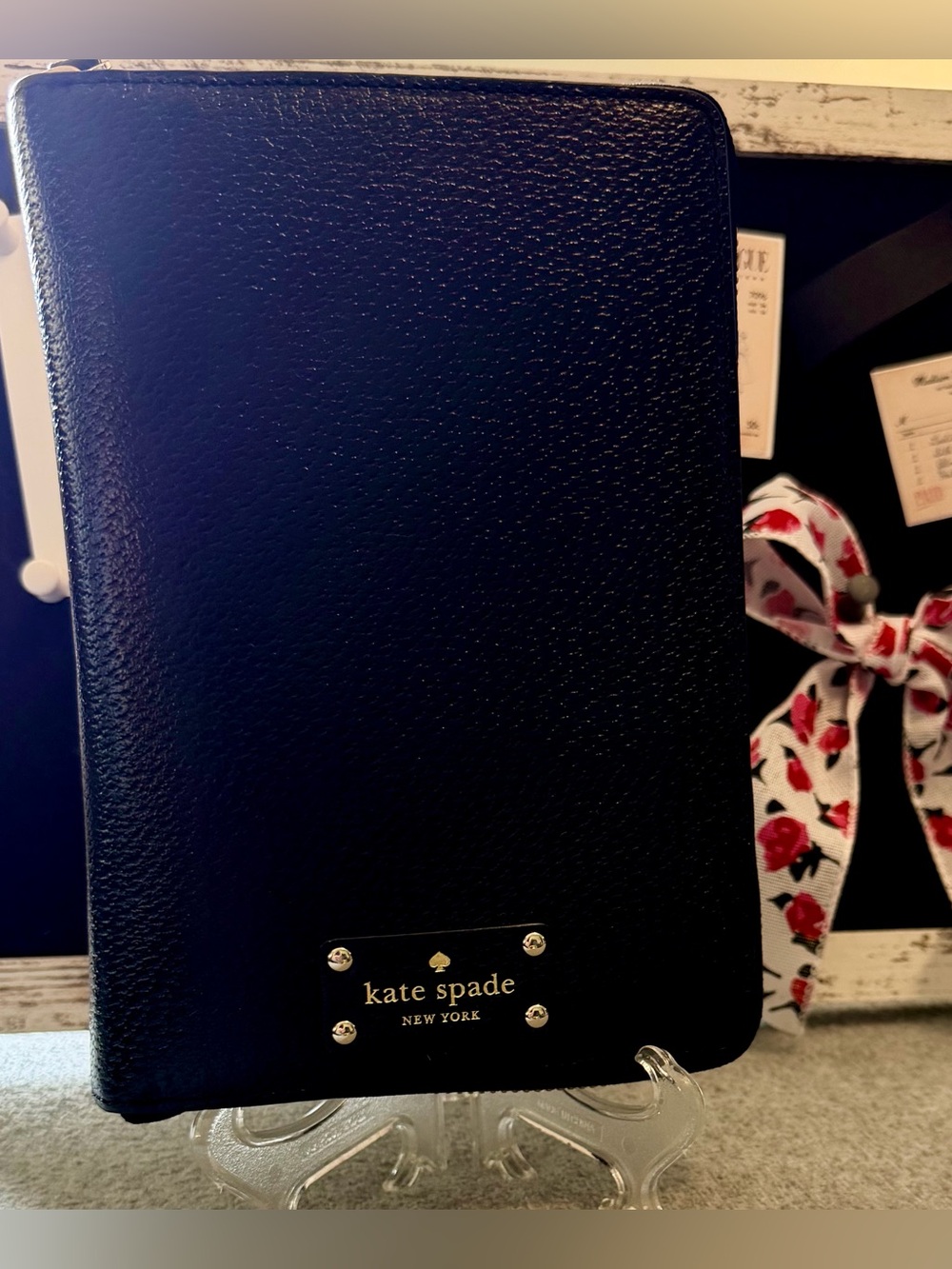 Kate Spade Wellesley Black Leather A6 Planner Agenda 2027 Inserts